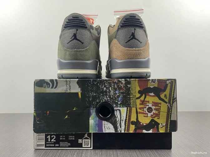 One Kick Jordan Retro Patchwork 3 DO1830-200 Air Camo 0716
